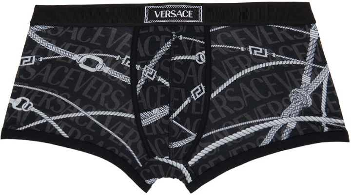 Photo: Versace Underwear Black Graphic Boxers