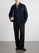 LOEWE - Logo-Embroidered Cotton-Twill Jacket - Blue