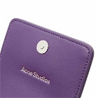 Acne Studios Akki Patent Plaque Face Bag in Purple/Green