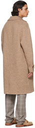 Etro Beige & Brown Wool Twill Pattern Coat