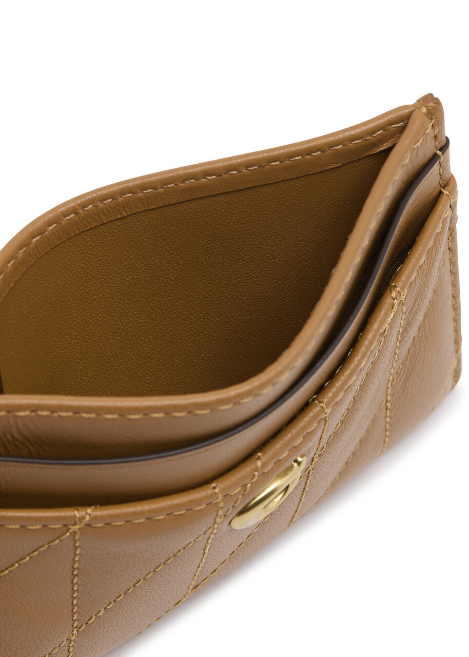 Coach Pillow Quilted Leather Card Holder - Caramel - One Size