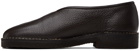 LEMAIRE Brown Piped Crepe Slippers