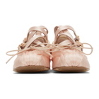 Simone Rocha Pink Satin Crisscross Ballerina Flats