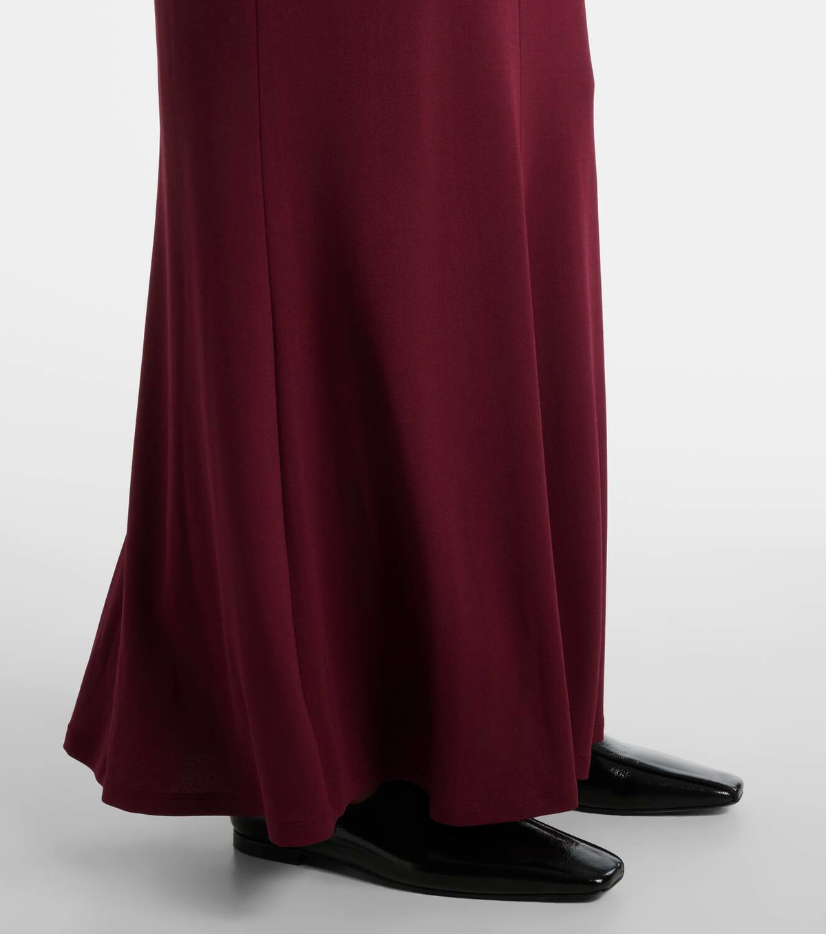 knee length one piece dress One-Shoulder Knee-Length Wedding-Guest Dress with Bow– PromGirl main image 1