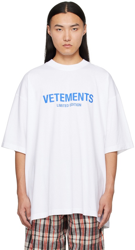 Photo: VETEMENTS White 'Limited Edition' T-Shirt
