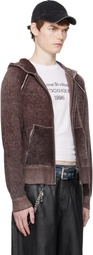 Acne Studios Burgundy Zipper Hoodie