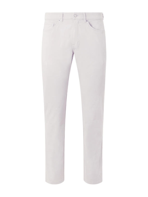Photo: Peter Millar - Signature Straight-Leg Cotton-Blend Sateen Trousers - Gray