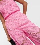Dolce&Gabbana Mid-rise lace wide-leg pants