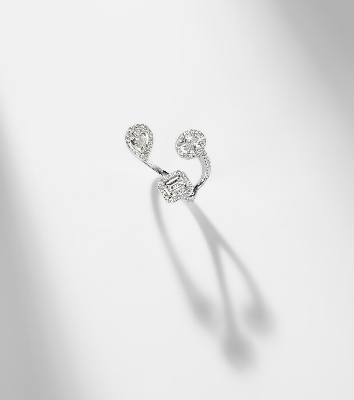 Messika My Twin Trilogy 18kt white gold ring with diamonds