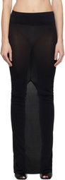 Rick Owens Lilies Black Porterville Dirt Pillar Maxi Skirt