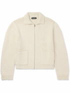 Cherry Los Angeles - Organic Cotton Zip-Up Cardigan - Neutrals