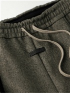 Fear of God - Wide-Leg Logo-Appliquéd Wool and Cotton-Blend Drawstring Trousers - Gray