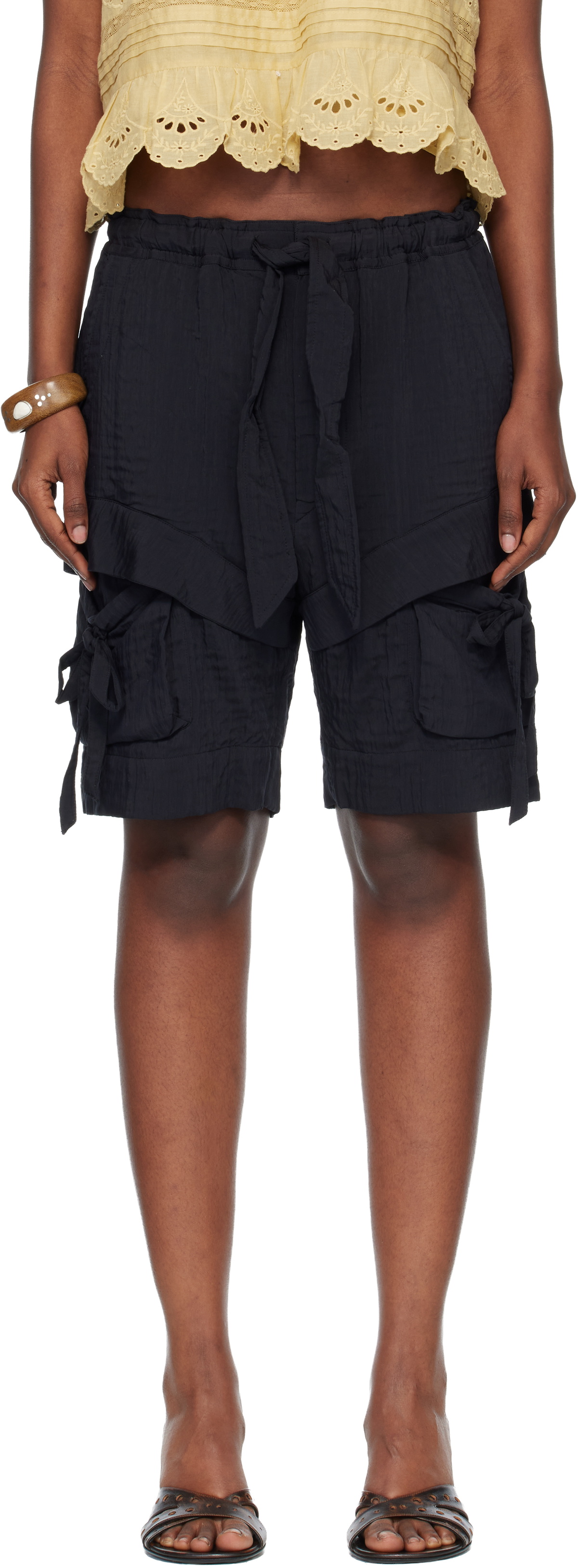 Marant Etoile Gisele lace-trimmed cotton shorts Isabel Marant Etoile