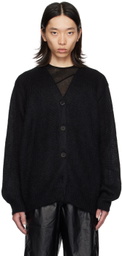 lesugiatelier Black Oversized Mohair Cardigan