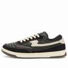 Stepney Workers Club Men's Casson S-Strike Leather Suede Sneaker in Black