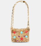 Rabanne Iconic Gold 1969 Nano embellished shoulder bag
