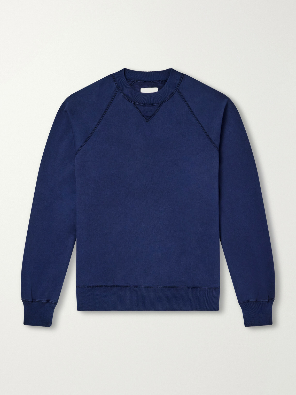 Drake's - Garment-Washed Cotton-Jersey Sweatshirt - Blue