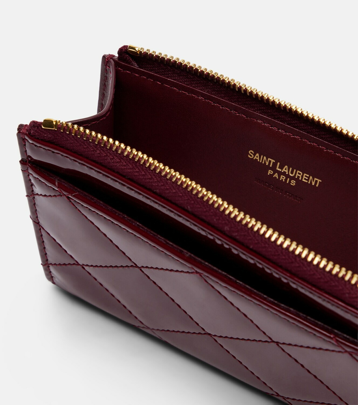 Saint Laurent Paris Fragments patent leather card holder
