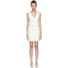 Pierre Balmain Off-White Sleeveless Short Dress