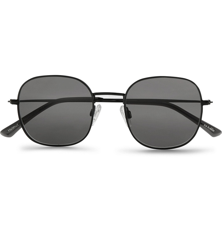 Photo: Sun Buddies - Helmut Round-Frame Metal Sunglasses - Black