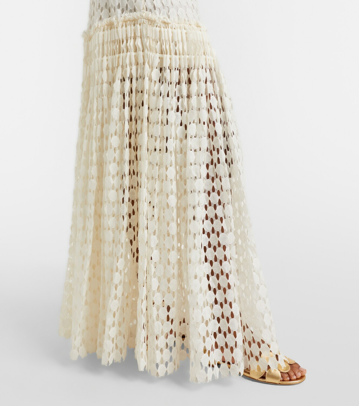 Ulla Johnson Aris cotton-blend lace maxi skirt
