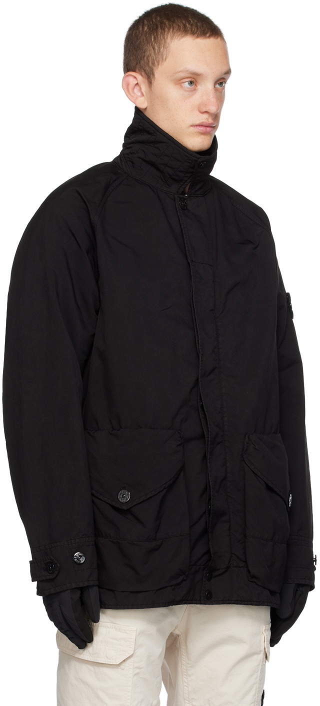 STONE 　ストーンアイランド　David-Tc　Jacket Stone Island Black David-TC Down Jacket Stone Island