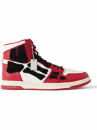 AMIRI - Skel-Top Colour-Block Leather and Suede High-Top Sneakers - Red