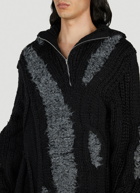Ottolinger - Panelled Knit Sweater in Black