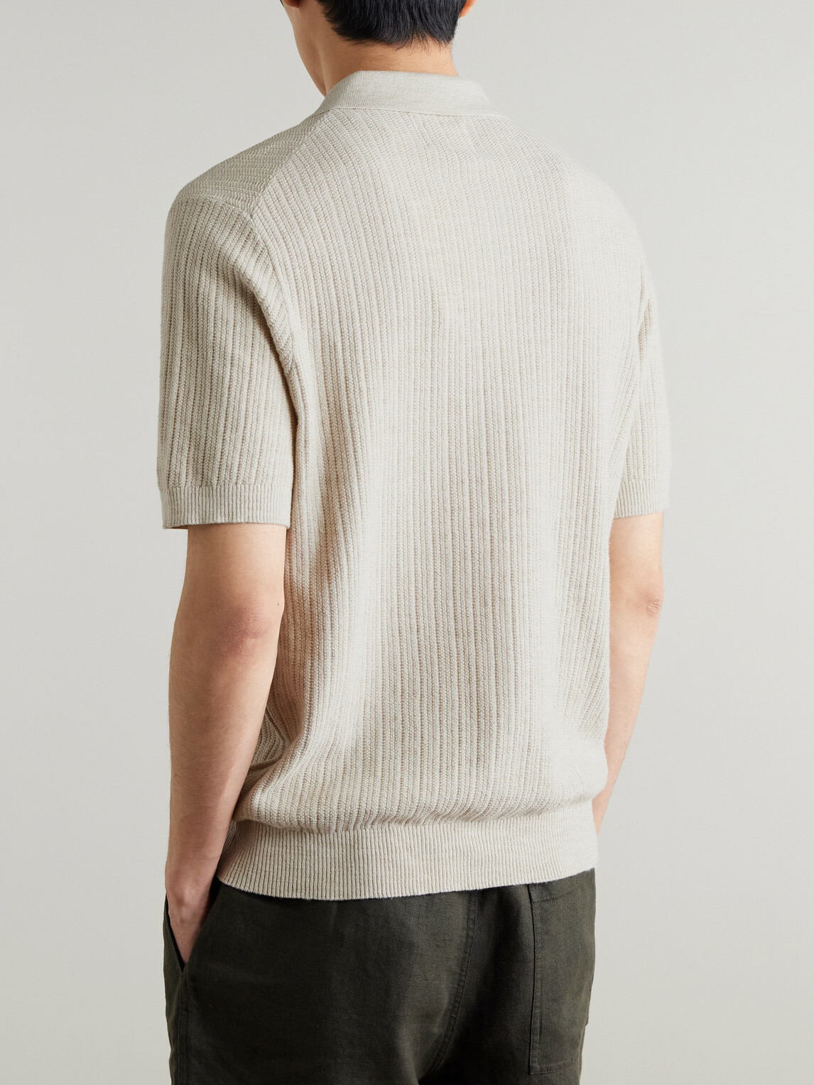 NN07 - Nolan 6695 Textured-Knit Organic Cotton Shirt - Neutrals