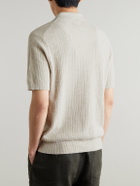 NN07 - Nolan 6695 Textured-Knit Organic Cotton Shirt - Neutrals