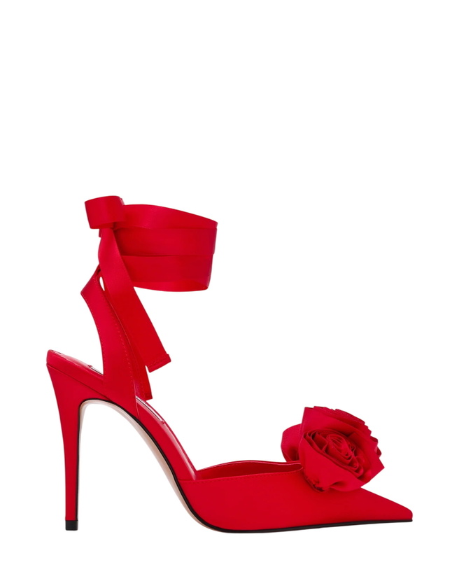 Photo: Steve Madden Rosie Heels in Red Satin