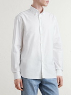 Canali - Button-Down Collar Cotton-Poplin Shirt - White