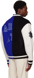 Axel Arigato Black & Blue Offence Varsity Bomber Jacket