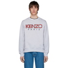 Kenzo Grey Fishnet Logo Sweatshirt