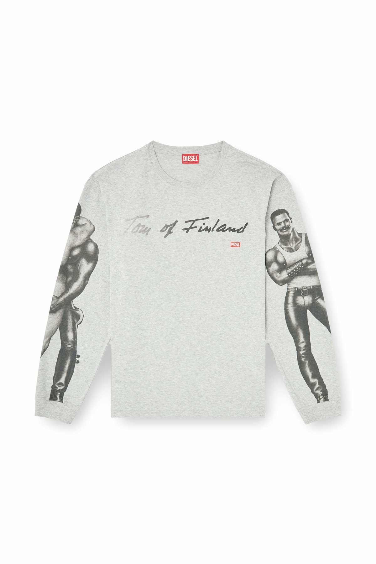 Diesel Long-sleeve T-shirt with graphic print - T-Shirts - Unisex - Grey