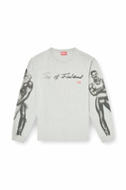 Diesel Long-sleeve T-shirt with graphic print - T-Shirts - Unisex - Grey