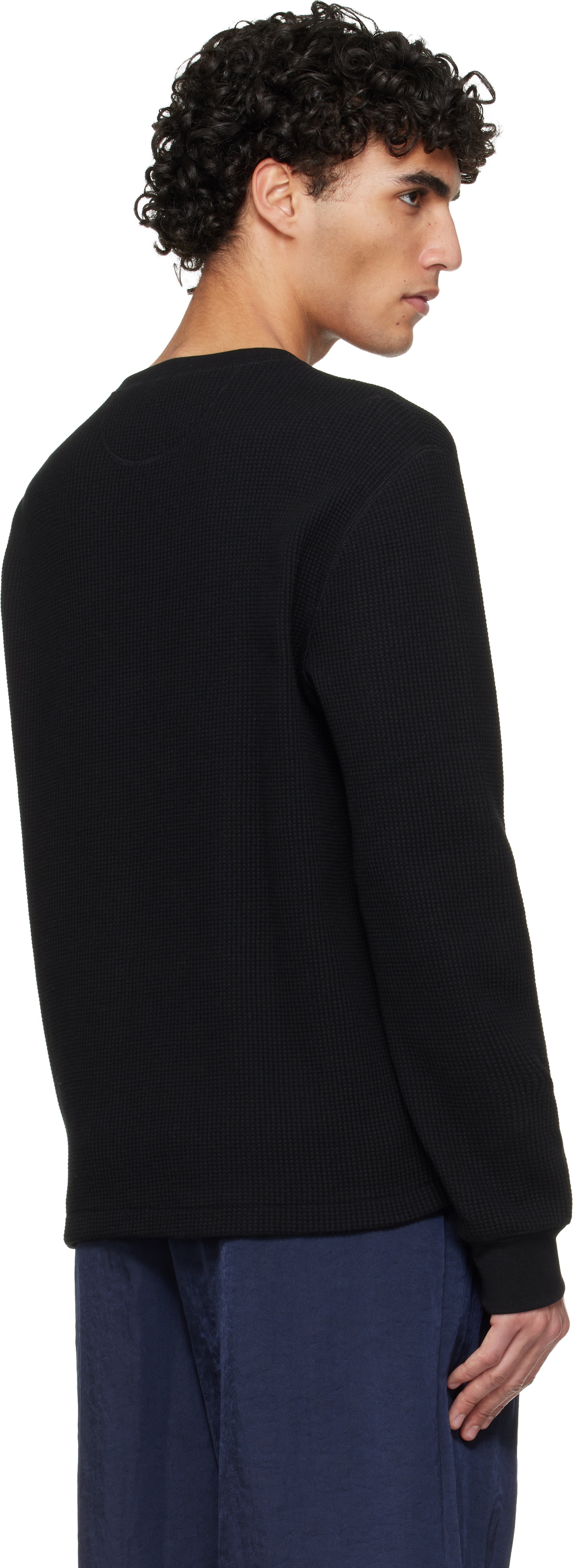 Polo Ralph Lauren Black Authentic Waffle Henley