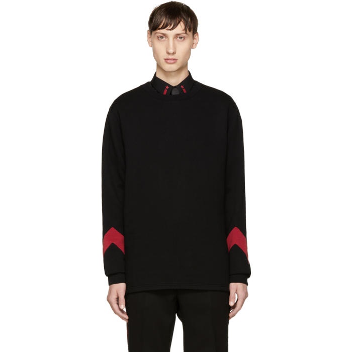 Photo: Givenchy Black and Red Cuff Sweatshirt