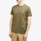 Fred Perry Men's Ringer T-Shirt in Uniform Green