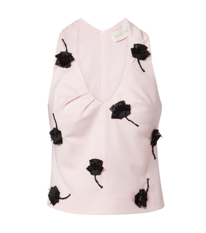 Photo: Shushu/Tong Floral-appliqué top