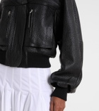 Jacquemus Cropped leather jacket