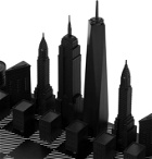 Skyline Chess - London vs New York Acrylic and Wood Chess Set - Black