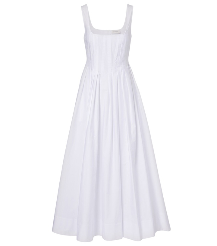 Photo: Sportmax Giro cotton canvas midi dress