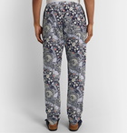 Isabel Marant - Petros Slim-Fit Printed Cotton Drawstring Trousers - Blue