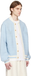 King & Tuckfield Blue Bomber Cardigan