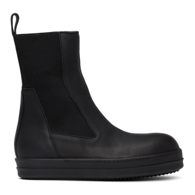 Photo: Rick Owens Black Bozo Chelsea Boots