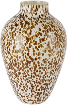 Stories of Italy Tan & White Macchia Su Macchia Olla Tall Vase