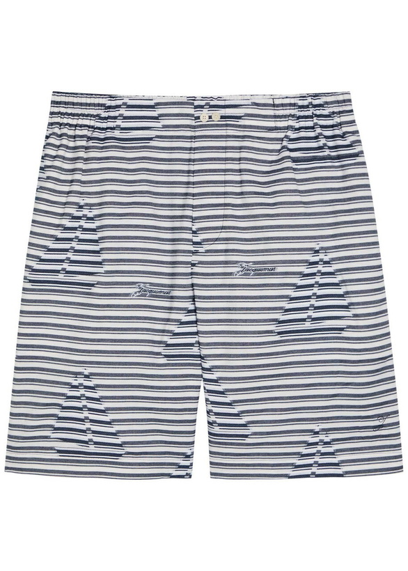 Photo: Jacquemus Le Short Caleçon Striped Jacquard Cotton Shorts Multicoloured