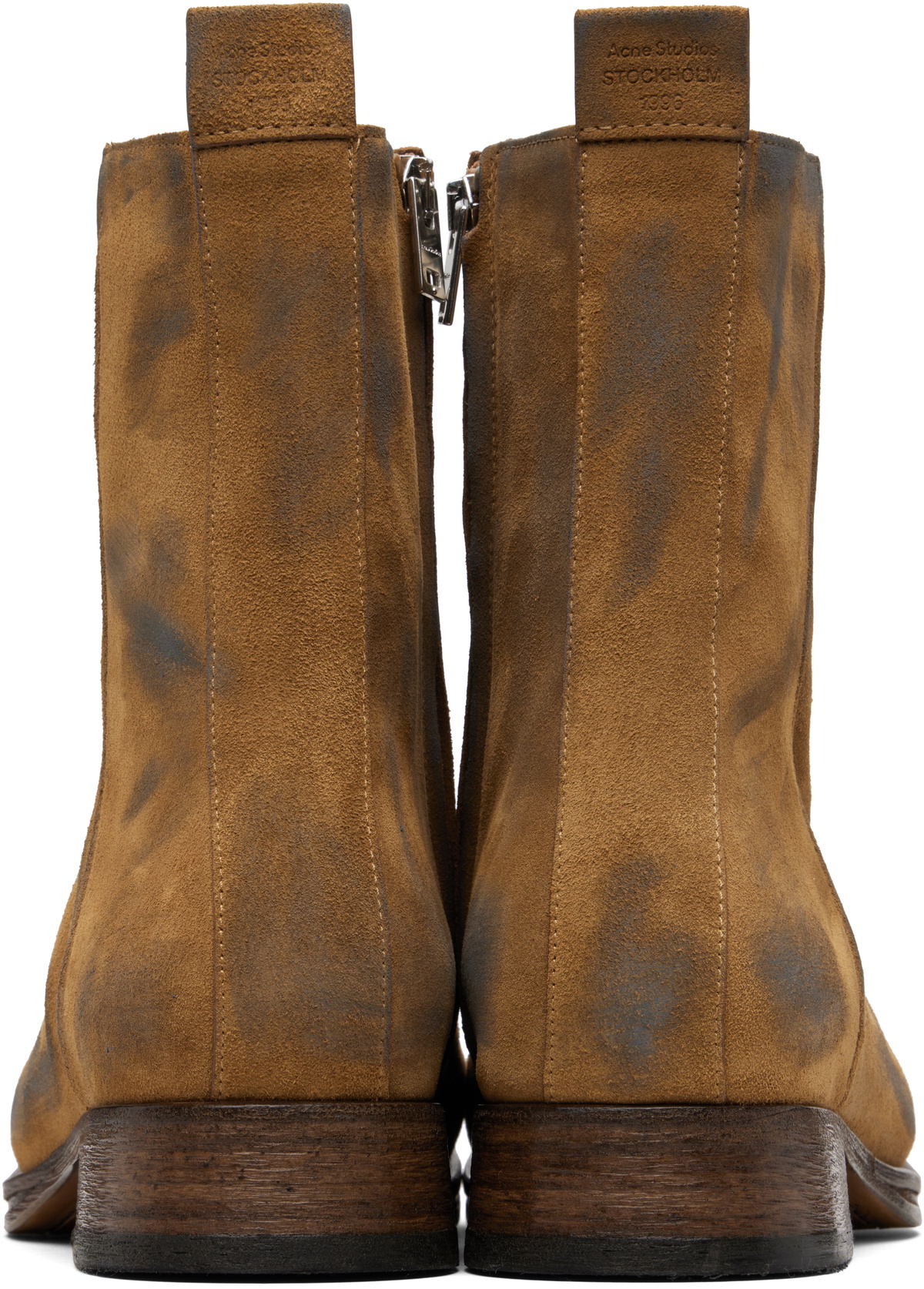 Acne Studios Tan Suede Ankle Boots