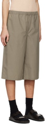 Rier Taupe Popeline Bermuda Shorts